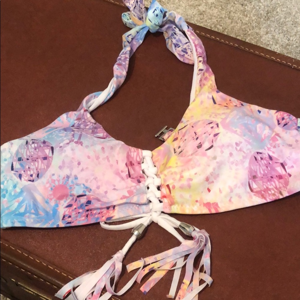 Bathing suit tie front top